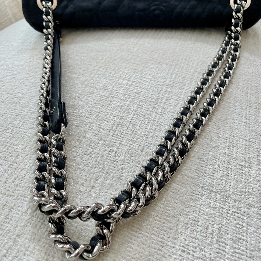 SOLD Chanel Camelia Denim Black Bag - Picture 9 of 17